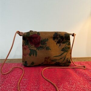 Furla | Vintage Floral Crossbody Bag | Leather lining inside